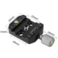 Grundplatte für Schnellwechselplatten zu Stativen und Kameras QR-50N Arca Swiss kompatibel