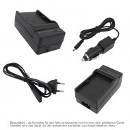 Ladegerät mit Autoadapter für Panasonic Lumix  LX7, LX5, BCJ13, DMW-BCJ13