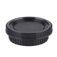 Minolta MD Body Deckel und Objektiv-Rückdeckel Set